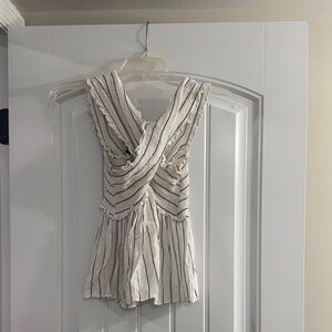 Soprano Crossover Striped Top